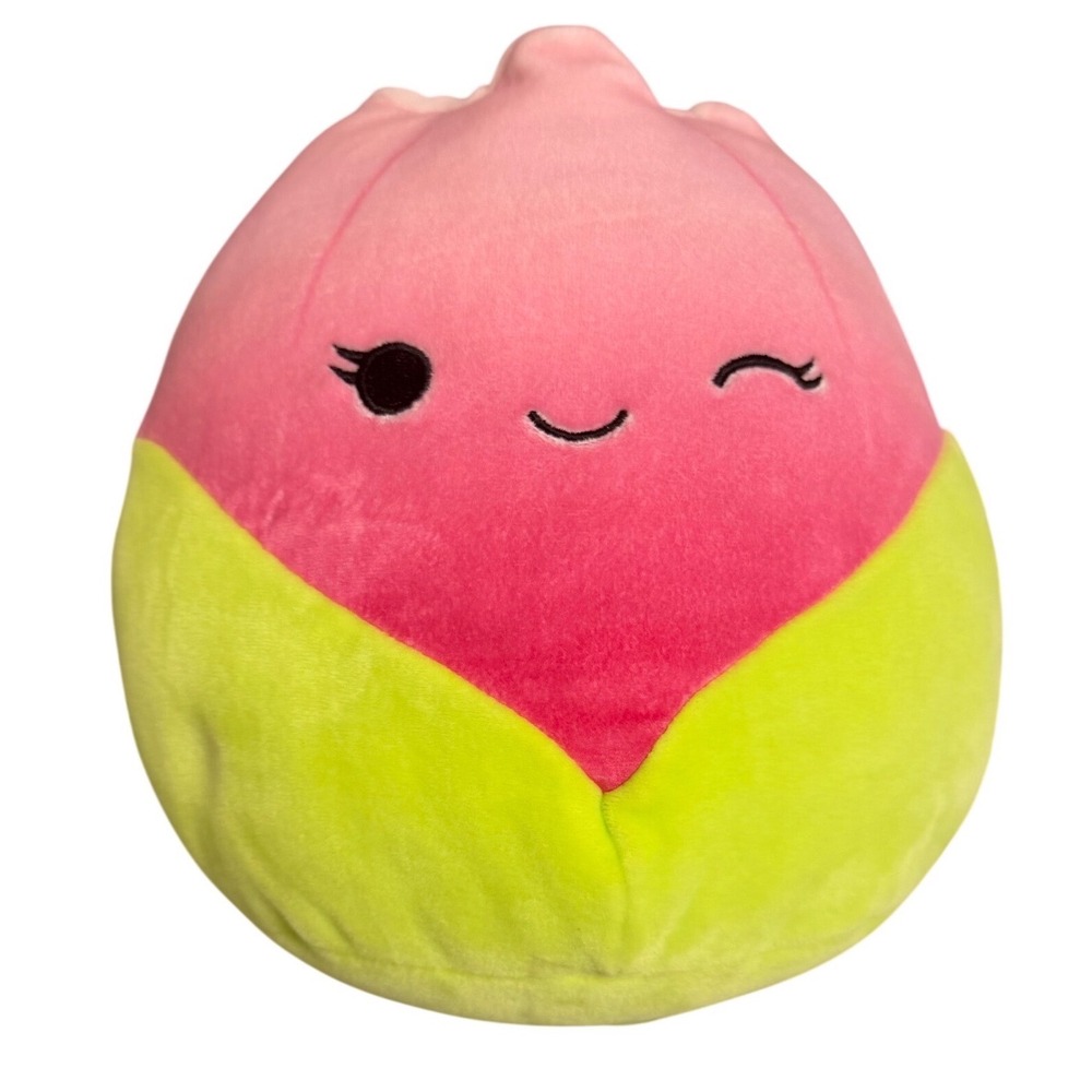 Squishmallows‎ Pink Tulip Flower Winking Face Plush Toy Spring Squad Kellytoy